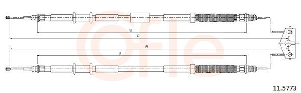 COFLE 92.11.5773 Cable Pull, parking brake