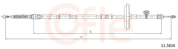 COFLE 92.11.5824 Cable Pull, parking brake