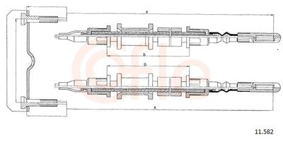 Cable Pull, parking brake COFLE 92.11.582