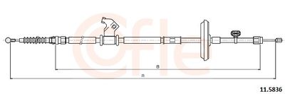 Cable Pull, parking brake COFLE 92.11.5836