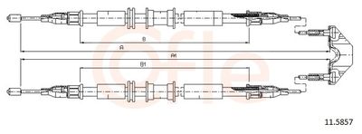 Cable Pull, parking brake COFLE 92.11.5857