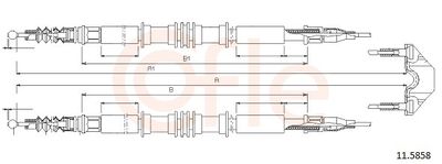 Cable Pull, parking brake COFLE 92.11.5858