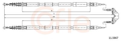 Cable Pull, parking brake COFLE 92.11.5867