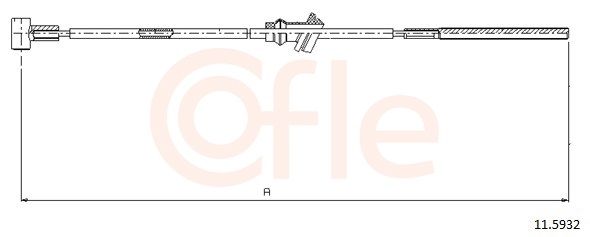 COFLE 92.11.5932 Cable Pull, parking brake