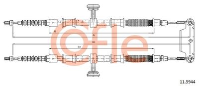 Cable Pull, parking brake COFLE 92.11.5944