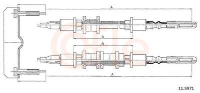 Cable Pull, parking brake COFLE 92.11.5971