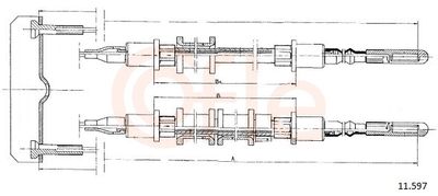 Cable Pull, parking brake COFLE 92.11.597
