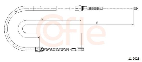 COFLE 92.11.6023 Cable Pull, parking brake