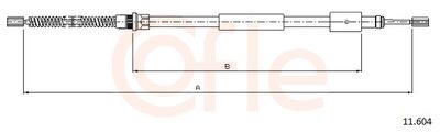 Cable Pull, parking brake COFLE 92.11.604