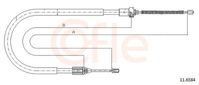 Cable Pull, parking brake COFLE 92.11.6584