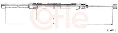 Cable Pull, parking brake COFLE 92.11.6592