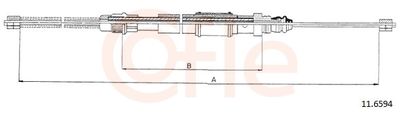 Cable Pull, parking brake COFLE 92.11.6594