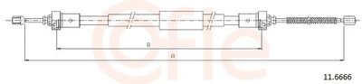 Cable Pull, parking brake COFLE 92.11.6666