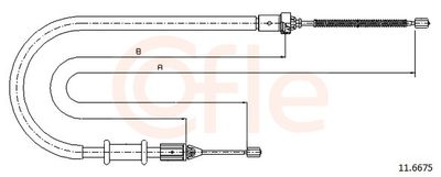 Cable Pull, parking brake COFLE 92.11.6675