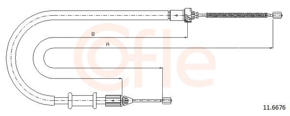 COFLE 92.11.6676 Cable Pull, parking brake