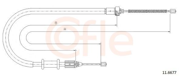 COFLE 92.11.6677 Cable Pull, parking brake