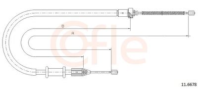 Cable Pull, parking brake COFLE 92.11.6678