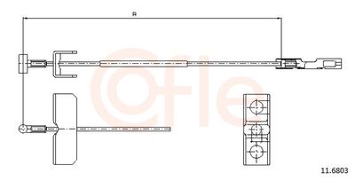 Cable Pull, parking brake COFLE 92.11.6803