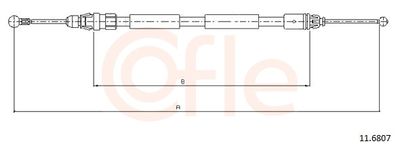 Cable Pull, parking brake COFLE 92.11.6807
