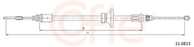 Cable Pull, parking brake COFLE 92.11.6813