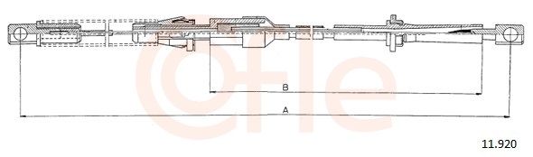 COFLE 92.11.920 Accelerator Cable