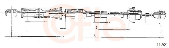 COFLE 92.11.921 Accelerator Cable