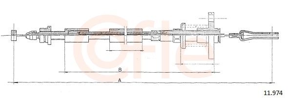 COFLE 92.11.974 Accelerator Cable