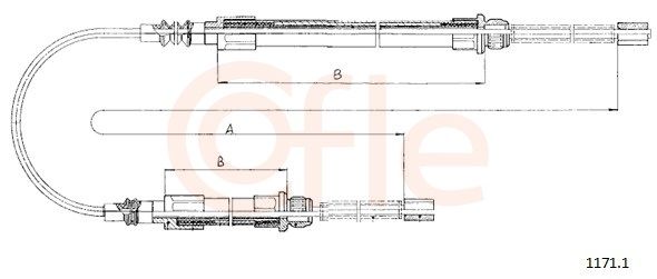 COFLE 92.1171.1 Cable Pull, parking brake