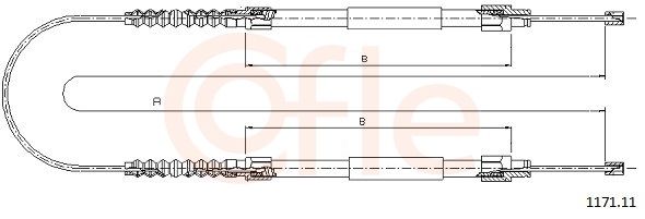 COFLE 92.1171.11 Cable Pull, parking brake