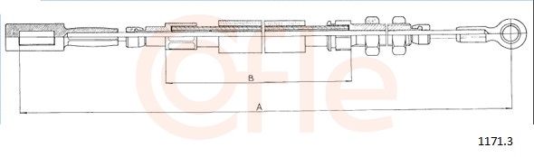 COFLE 92.1171.3 Cable Pull, parking brake