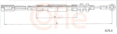 Cable Pull, parking brake COFLE 92.1171.3