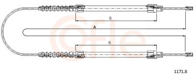 Cable Pull, parking brake COFLE 92.1171.8