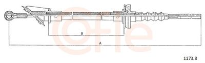 Cable Pull, clutch control COFLE 92.1172.1