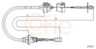Cable Pull, clutch control COFLE 92.1172.2