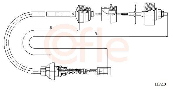 COFLE 92.1172.3 Cable Pull, clutch control
