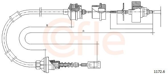 COFLE 92.1172.6 Cable Pull, clutch control