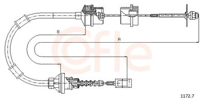 Cable Pull, clutch control COFLE 92.1172.7