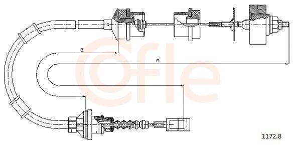 COFLE 92.1172.8 Cable Pull, clutch control