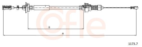 COFLE 92.1173.7 Accelerator Cable