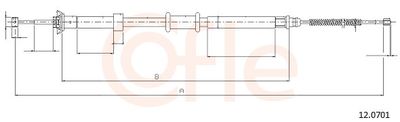 Cable Pull, parking brake COFLE 92.12.0701