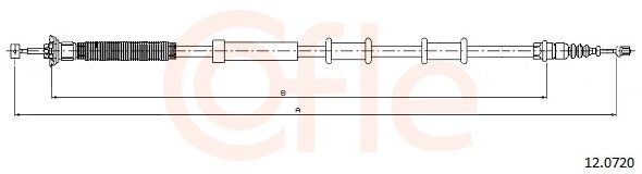 COFLE 92.12.0720 Cable Pull, parking brake