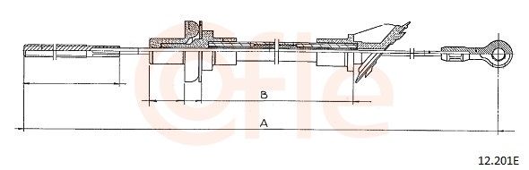 COFLE 92.12.201E Cable Pull, clutch control