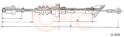 Cable Pull, clutch control COFLE 92.12.202E