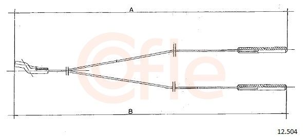 COFLE 92.12.504 Cable, heater flap