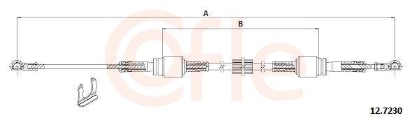 COFLE 92.12.7230 Cable Pull, manual transmission