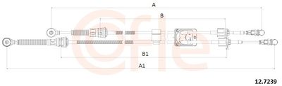 Cable Pull, manual transmission COFLE 92.12.7239