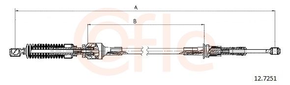 COFLE 92.12.7251 Cable Pull, manual transmission