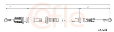 Cable Pull, manual transmission COFLE 92.12.7281
