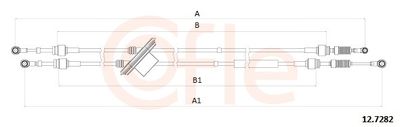 Cable Pull, manual transmission COFLE 92.12.7282