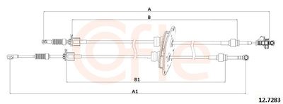Cable Pull, manual transmission COFLE 92.12.7283